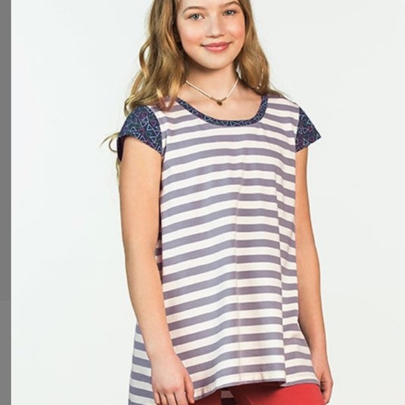 Matilda Jane Stripe my Route Tunic Top - Picture 2 of 11